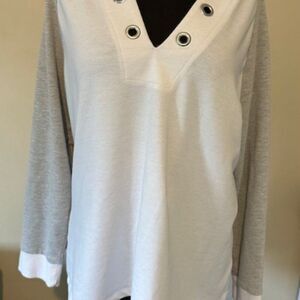 White Birch White / Grey Hoodie   8696